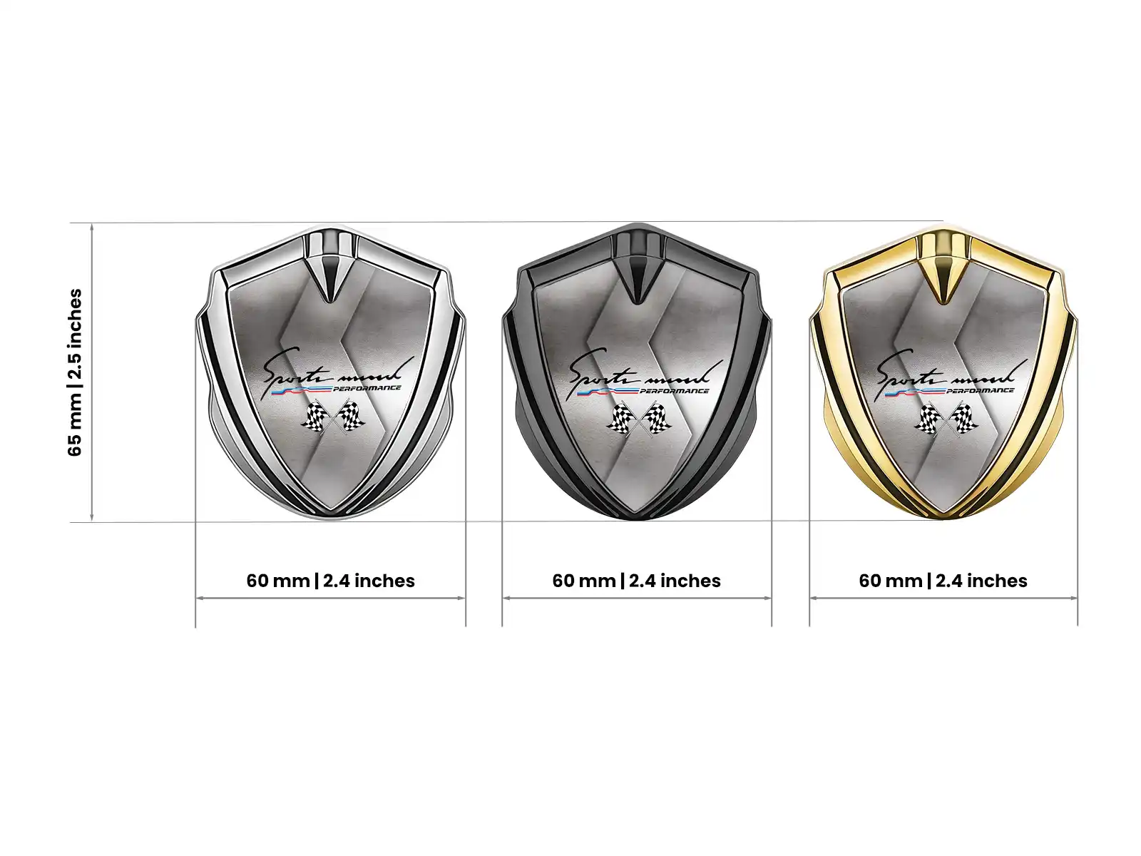 Domed Emblem Badge Universal Shiny Domed